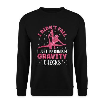 Acrobatie aérienne sur soie Cirque Acrobatique - Sweat-shirt Unisexe - noir - Devant - Alina (178cm) & Michal (187cm)