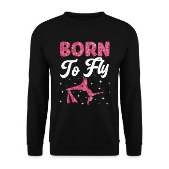 Aerial Silk Akrobatik Circus Aerialist - Unisex Pullover - Schwarz - Vorne - Alina (178cm) & Michal (187cm)