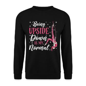 Aerial Silk Akrobatik Circus Aerialist - Unisex Pullover - Schwarz - Vorne - Alina (178cm) & Michal (187cm)