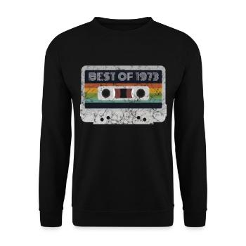 Millésime 1973 | Le meilleur de 1973 | 1973 Musique rétro - Sweat-shirt Unisexe - noir - Devant - Alina (178cm) & Michal (187cm)