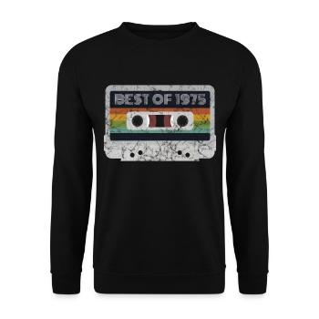 Millésime 1975 | Le meilleur de 1975 | 1975 Musique rétro - Sweat-shirt Unisexe - noir - Devant - Alina (178cm) & Michal (187cm)
