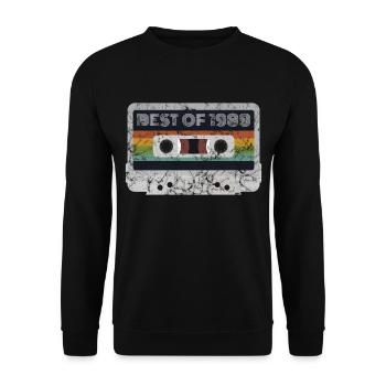 1988 Naissance | Le meilleur de 1988 | 1988 Musique rétro - Sweat-shirt Unisexe - noir - Devant - Alina (178cm) & Michal (187cm)