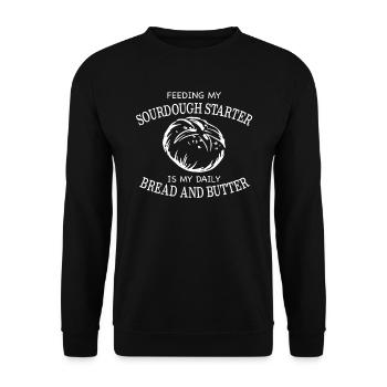 Sourdough Starter Sourdough Bread Baking Fans Baking - Unisex Sweatshirt - black - Front - Alina (178cm) & Michal (187cm)