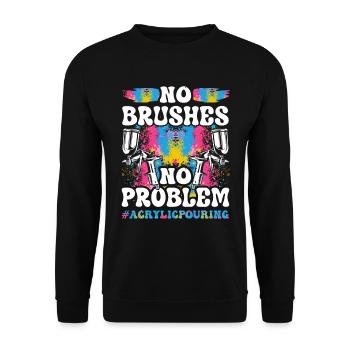 Cool Artistry Pouring Color Acrylic Painting - Unisex Sweatshirt - black - Front - Alina (178cm) & Michal (187cm)