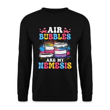 Cool Artist Art Acrylic Painting Casting Color - Unisex Sweatshirt - black - Front - Alina (178cm) & Michal (187cm)