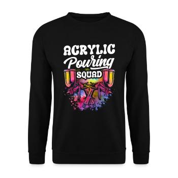 Cool Artist Art Acrylic Painter Casting Color - Unisex Sweatshirt - black - Front - Alina (178cm) & Michal (187cm)