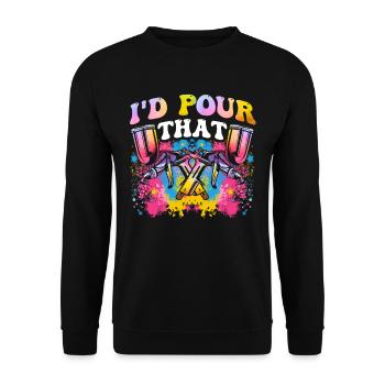 Cool Artist Art Acrylic Painter Casting Color - Unisex Sweatshirt - black - Front - Alina (178cm) & Michal (187cm)