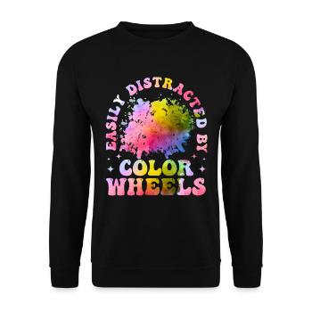 Cool Artist Art Acrylic Painter Casting Color - Unisex Sweatshirt - black - Front - Alina (178cm) & Michal (187cm)