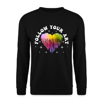 Cool Artist Art Acrylic Painter Casting Color - Unisex Sweatshirt - black - Front - Alina (178cm) & Michal (187cm)