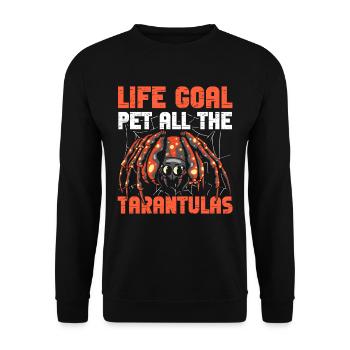 Life Target Pet All Tarantulas - Tarantula - Unisex Sweatshirt - black - Front - Alina (178cm) & Michal (187cm)