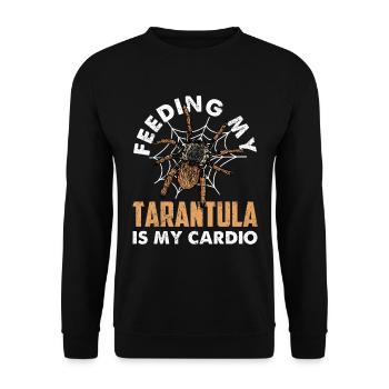 Feeding my tarantula is my cardio - Unisex Sweatshirt - black - Front - Alina (178cm) & Michal (187cm)