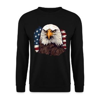 Animal Lover - Cute Animal Graphic - Eagle - Unisex Sweatshirt - black - Front - Alina (178cm) & Michal (187cm)