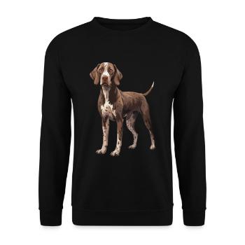 Tierliebhaber - Niedliche Tiergrafik - Hund - Unisex Pullover - Schwarz - Vorne - Alina (178cm) & Michal (187cm)