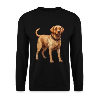 Tierliebhaber - Niedliche Tiergrafik - Hund - Unisex Pullover - Schwarz - Vorne - Alina (178cm) & Michal (187cm)