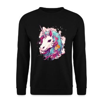 Unicorn Lover - Love Mythical Creature - - Sweat-shirt Unisexe - noir - Devant - Alina (178cm) & Michal (187cm)