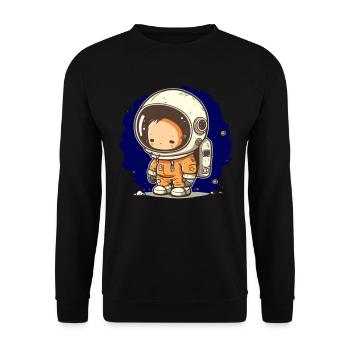 Illustration d’une fusée d’astronaute pour un petit espace - Sweat-shirt Unisexe - noir - Devant - Alina (178cm) & Michal (187cm)