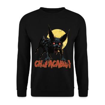Mythical Monster – Cryptic Monster - Unisex Sweatshirt - black - Front - Alina (178cm) & Michal (187cm)
