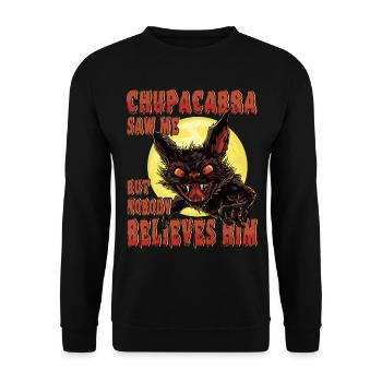 Monstre mythique - Monstre cryptide - Drôle - Sweat-shirt Unisexe - noir - Devant - Alina (178cm) & Michal (187cm)