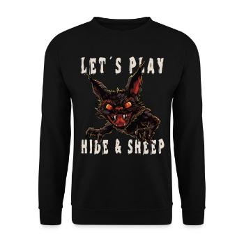 Let's hide - Unisex Sweatshirt - black - Front - Alina (178cm) & Michal (187cm)