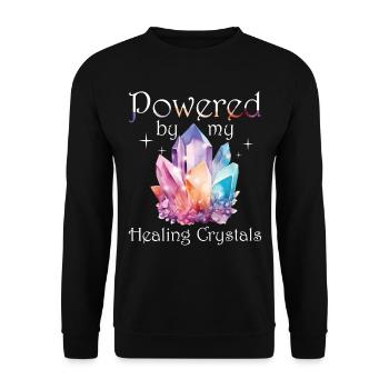 Funny Gemstone Chakra Healer Spiritual - Unisex Sweatshirt - black - Front - Alina (178cm) & Michal (187cm)