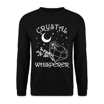 Funny Gemstone Chakra Healer Spiritual - Unisex Sweatshirt - black - Front - Alina (178cm) & Michal (187cm)