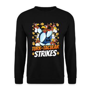 Thanksgiving Bowl Bowler Strike Pin Sport Bowling - Sweat-shirt Unisexe - noir - Devant - Alina (178cm) & Michal (187cm)