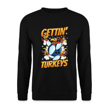 Thanksgiving Bowl Bowler Strike Pin Sport Bowling - Sweat-shirt Unisexe - noir - Devant - Alina (178cm) & Michal (187cm)