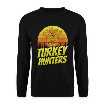 Thanksgiving Bowl Bowler Strike Pin Sport Bowling - Sweat-shirt Unisexe - noir - Devant - Alina (178cm) & Michal (187cm)