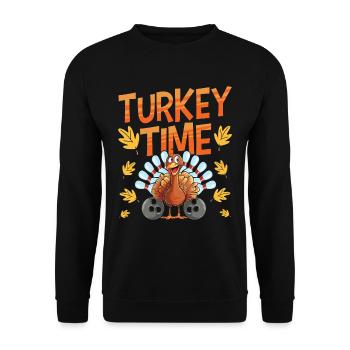 Thanksgiving Bowl Bowler Strike Pin Sport Bowling - Sweat-shirt Unisexe - noir - Devant - Alina (178cm) & Michal (187cm)