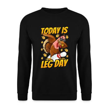 Thanksgiving Bowl Bowler Strike Pin Sport Bowling - Sweat-shirt Unisexe - noir - Devant - Alina (178cm) & Michal (187cm)