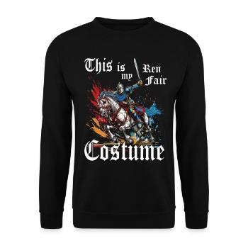 Dies Ist Meine Ren Faire Kostüm Renaissance - Unisex Pullover - Schwarz - Vorne - Alina (178cm) & Michal (187cm)