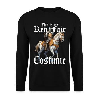 Dies Ist Mein Ren Faire -Kostüm -Turnier - Unisex Pullover - Schwarz - Vorne - Alina (178cm) & Michal (187cm)