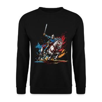 Renaissance Festivals Medieval - Unisex Sweatshirt - black - Front - Alina (178cm) & Michal (187cm)