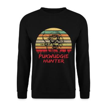 Mythical Monster - Cryptide Monster - Pukwudgie - Unisex Sweatshirt - black - Front - Alina (178cm) & Michal (187cm)