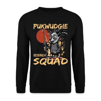 Pukwudgie Research Squad - Pukwudgie Monster - Unisex Sweatshirt - black - Front - Alina (178cm) & Michal (187cm)