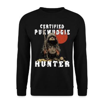 Mythical Monster - Cryptid Monster - Funny - Unisex Sweatshirt - black - Front - Alina (178cm) & Michal (187cm)