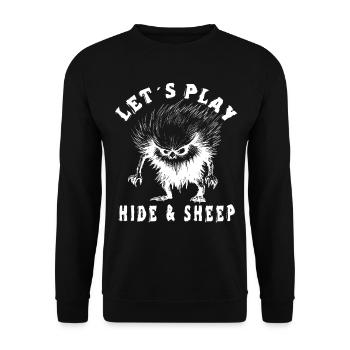Let's hide - Unisex Sweatshirt - black - Front - Alina (178cm) & Michal (187cm)
