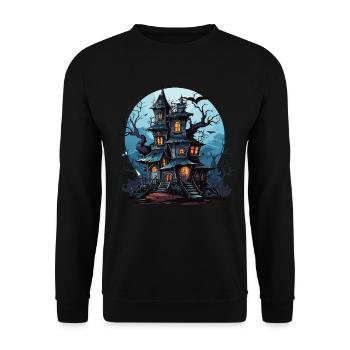 Costume d’Halloween cool - Château effrayant - Sweat-shirt Unisexe - noir - Devant - Alina (178cm) & Michal (187cm)