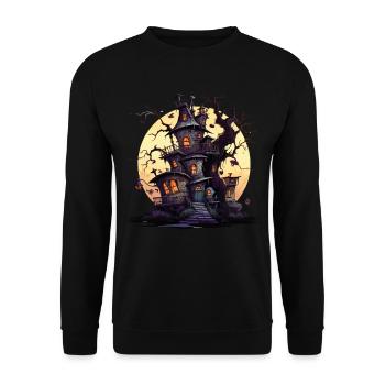 Costume d’Halloween cool - Château effrayant - Sweat-shirt Unisexe - noir - Devant - Alina (178cm) & Michal (187cm)