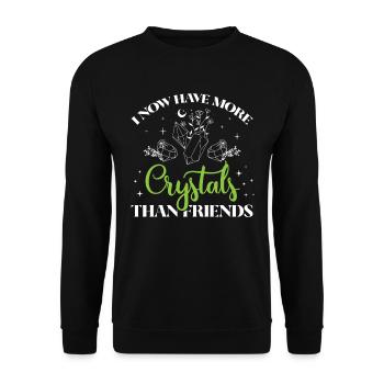 Lustige Edelstein -Chakra -Heilerin Spirituelle - Unisex Pullover - Schwarz - Vorne - Alina (178cm) & Michal (187cm)