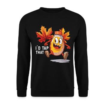 Ich Würde Darauf Tippen - Ahornbaum Tippen - - Unisex Pullover - Schwarz - Vorne - Alina (178cm) & Michal (187cm)