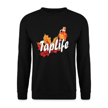 TAPFLIFE - Ahornbaum -Tippen Auf Zucker- Und - Unisex Pullover - Schwarz - Vorne - Alina (178cm) & Michal (187cm)
