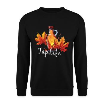 TAPFLIFE - Ahornbaum -Tippen Auf Zucker- Und - Unisex Pullover - Schwarz - Vorne - Alina (178cm) & Michal (187cm)