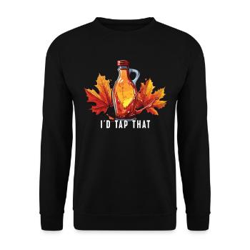 Ich Würde Darauf Tippen - Ahornbaum Tippen - - Unisex Pullover - Schwarz - Vorne - Alina (178cm) & Michal (187cm)