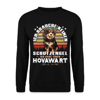 Hovawart besitzer Bauernhund Reinrassig Hovawart - Unisex Pullover - Schwarz - Vorne - Alina (178cm) & Michal (187cm)
