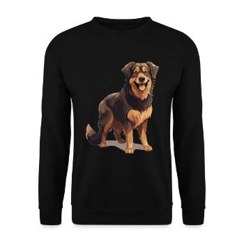 Hovawart propriétaire chien fermier Pure race - Sweat-shirt Unisexe - noir - Devant - Alina (178cm) & Michal (187cm)