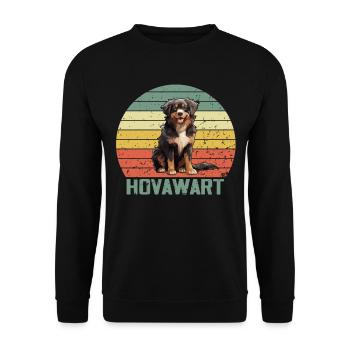 Hovawart propriétaire chien fermier Pure race - Sweat-shirt Unisexe - noir - Devant - Alina (178cm) & Michal (187cm)