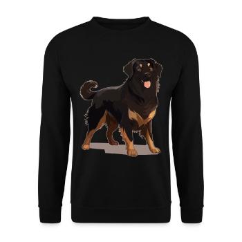 Dog lovers - breeders of purebred dog breeds - Unisex Sweatshirt - black - Front - Alina (178cm) & Michal (187cm)