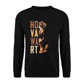 Hovawart owner Farmer Dog Purebred Retro - Unisex Sweatshirt - black - Front - Alina (178cm) & Michal (187cm)