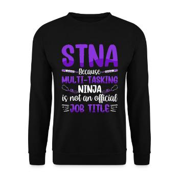 Ninja multitâche - STNA State Tested Nursing - Sweat-shirt Unisexe - noir - Devant - Alina (178cm) & Michal (187cm)